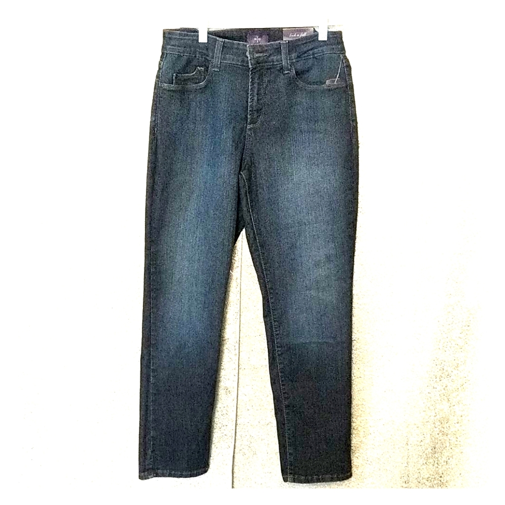 NYDJ blue denim skinny jeans 10